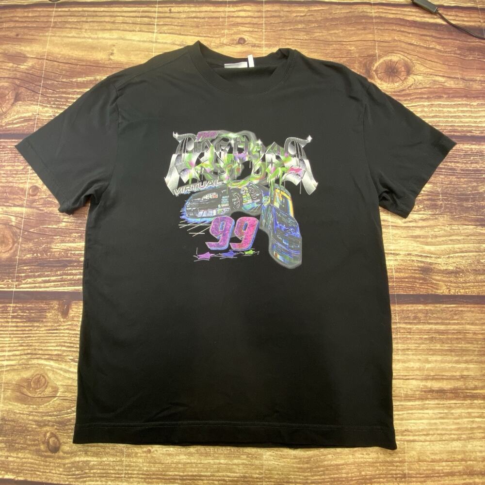 Weekday Mens Size M Black Race Car #99 Crewneck T-Shirt